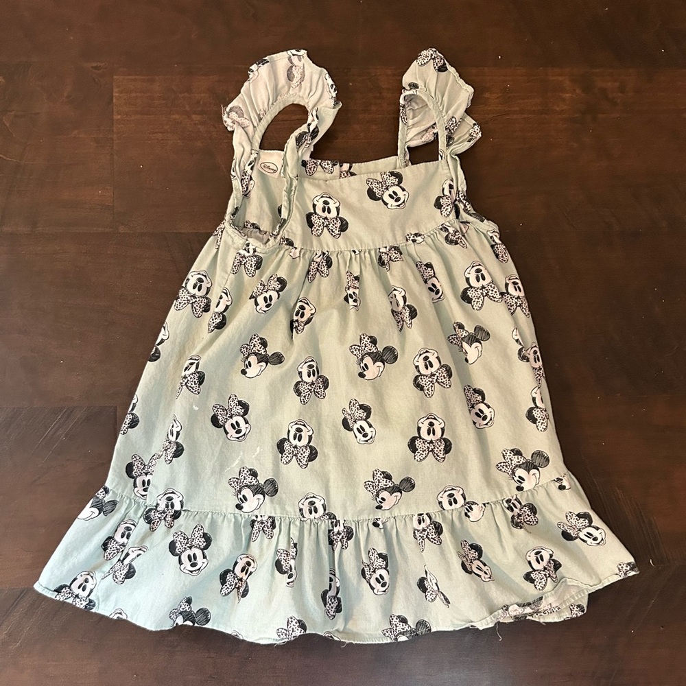 💜 Kids Disney Minnie Mouse Print Dress - Green